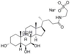 5-BETA-CHOLANIC ACID-3-ALPHA, 6-BETA, 7-BETA, -TRIOL N-(2-SULPHOETHYL)-AMIDE SODIUM SALT Struktur