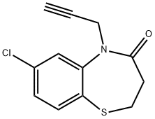 7-CHLORO-5-(2-PROPYNYL)-2,3-DIHYDRO-1,5-BENZOTHIAZEPIN-4(5H)-ONE Struktur