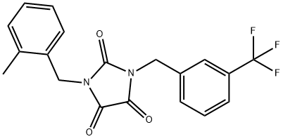 1-(2-METHYLBENZYL)-3-[3-(TRIFLUOROMETHYL)BENZYL]-1H-IMIDAZOLE-2,4,5(3H)-TRIONE Struktur