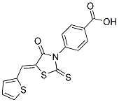 4-[(5Z)-4-OXO-5-(THIEN-2-YLMETHYLENE)-2-THIOXO-1,3-THIAZOLIDIN-3-YL]BENZOIC ACID