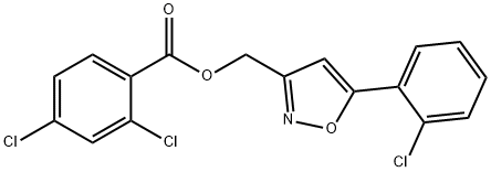 [5-(2-CHLOROPHENYL)-3-ISOXAZOLYL]METHYL 2,4-DICHLOROBENZENECARBOXYLATE Struktur