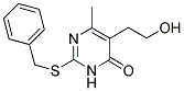 2-(BENZYLSULFANYL)-5-(2-HYDROXYETHYL)-6-METHYL-4(3H)-PYRIMIDINONE Struktur