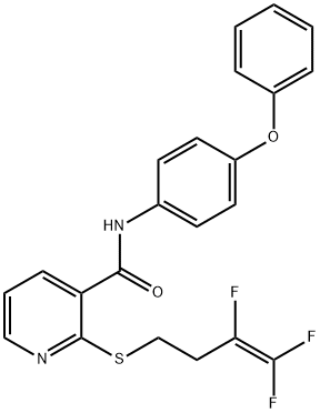 N-(4-PHENOXYPHENYL)-2-[(3,4,4-TRIFLUORO-3-BUTENYL)SULFANYL]NICOTINAMIDE Struktur