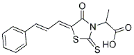 2-[4-OXO-5-(3-PHENYL-ALLYLIDENE)-2-THIOXO-THIAZOLIDIN-3-YL]-PROPIONIC ACID Struktur