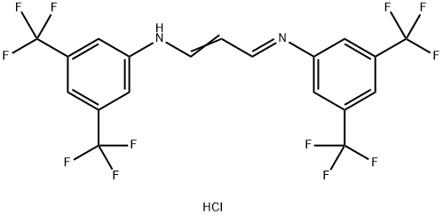 (4-AZA-4-(3,5-BIS(TRIFLUOROMETHYL)PHENYL)BUTA-1,3-DIENYL)(3,5-BIS(TRIFLUOROMETHYL)PHENYL)AMINE, HYDROCHLORIDE Struktur