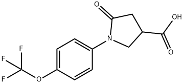 5-OXO-1-[4-(TRIFLUOROMETHOXY)PHENYL]PYRROLIDINE-3-CARBOXYLIC ACID Struktur