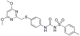 N-[S-[(4,6-DIMETHOXYPYRIMIDIN-2-YL)METHYL]-4-THIOPHENYL]-N'-[(4-METHYLPHENYL)SULPHONYL]UREA Struktur