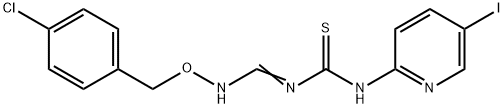 N-(([(4-CHLOROBENZYL)OXY]AMINO)METHYLENE)-N'-(5-IODO-2-PYRIDINYL)THIOUREA Struktur