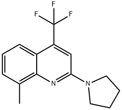 8-METHYL-2-(1-PYRROLIDINYL)-4-(TRIFLUOROMETHYL)QUINOLINE Struktur