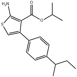 2-AMINO-4-(4-SEC-BUTYL-PHENYL)-THIOPHENE-3-CARBOXYLIC ACID ISOPROPYL ESTER Struktur