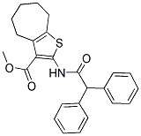 METHYL 2-(2,2-DIPHENYLACETAMIDO)-5,6,7,8-TETRAHYDRO-4H-CYCLOHEPTA[B]THIOPHENE-3-CARBOXYLATE Struktur