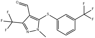 1-METHYL-3-(TRIFLUOROMETHYL)-5-([3-(TRIFLUOROMETHYL)PHENYL]SULFANYL)-1H-PYRAZOLE-4-CARBALDEHYDE Struktur