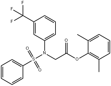 2,6-DIMETHYLPHENYL 2-[(PHENYLSULFONYL)-3-(TRIFLUOROMETHYL)ANILINO]ACETATE Struktur