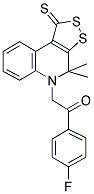 2-(4,4-DIMETHYL-1-THIOXO-1,4-DIHYDRO-5H-[1,2]DITHIOLO[3,4-C]QUINOLIN-5-YL)-1-(4-FLUOROPHENYL)ETHANONE