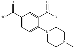 4-(4-METHYLPIPERAZINO)-3-NITROBENZENECARBOXYLIC ACID Struktur