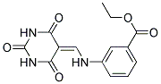 ETHYL 3-(((2,4,6-TRIOXO-3,5-DIAZAPERHYDROINYLIDENE)METHYL)AMINO)BENZOATE Struktur