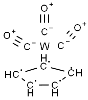 CYCLOPENTADIENYLTUNGSTEN TRICARBONYL HYDRIDE Struktur