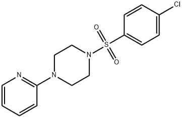 4-CHLORO-1-((4-(2-PYRIDYL)PIPERAZINYL)SULFONYL)BENZENE Struktur