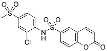 N-[2-CHLORO-4-(METHYLSULPHONYL)PHENYL]-2-OXO-1-BENZOPYRAN-6-SULPHONAMIDE Struktur