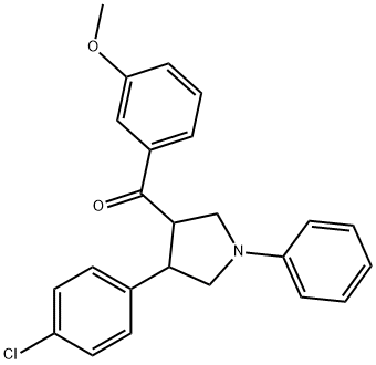 [4-(4-CHLOROPHENYL)-1-PHENYLTETRAHYDRO-1H-PYRROL-3-YL](3-METHOXYPHENYL)METHANONE Struktur