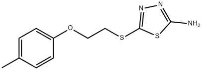 5-([2-(4-METHYLPHENOXY)ETHYL]THIO)-1,3,4-THIADIAZOL-2-AMINE Struktur