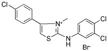 4-(4-CHLOROPHENYL)-2-(3,4-DICHLOROANILINO)-3-METHYL-1,3-THIAZOL-3-IUM BROMIDE Struktur