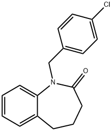 1-(4-CHLOROBENZYL)-1,3,4,5-TETRAHYDRO-2H-1-BENZAZEPIN-2-ONE Struktur