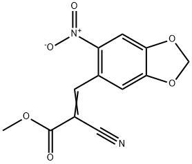 METHYL 2-NITRILO-3-(6-NITROBENZO[3,4-D]1,3-DIOXOLEN-5-YL)PROP-2-ENOATE Struktur