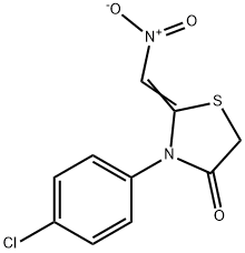 3-(4-CHLOROPHENYL)-2-(NITROMETHYLENE)-1,3-THIAZOLAN-4-ONE Struktur