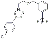 4-(4-CHLOROPHENYL)-1-[2-(3-(TRIFLUOROMETHYL)BENZYLOXY)ETHYL]-(1H)-PYRAZOLE Struktur