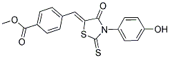 METHYL 4-((Z)-[3-(4-HYDROXYPHENYL)-4-OXO-2-THIOXO-1,3-THIAZOLIDIN-5-YLIDENE]METHYL)BENZOATE Struktur