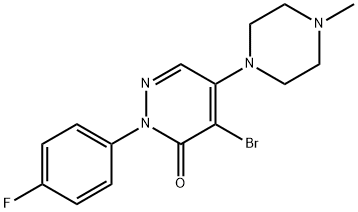 4-BROMO-2-(4-FLUOROPHENYL)-5-(4-METHYLPIPERAZINO)-3(2H)-PYRIDAZINONE Struktur