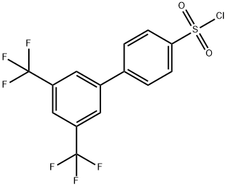 [4-[3,5-BIS(TRIFLUOROMETHYL)PHENYL]PHENYL]SULFONYL CHLORIDE Struktur