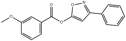 3-PHENYL-5-ISOXAZOLYL 3-METHOXYBENZENECARBOXYLATE Struktur