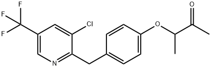 3-(4-([3-CHLORO-5-(TRIFLUOROMETHYL)-2-PYRIDINYL]METHYL)PHENOXY)-2-BUTANONE Struktur