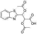 2,3-BIS(ACETYLOXY)-3-(1,3-BENZOTHIAZOL-2-YL)PROPANOIC ACID Struktur