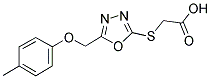 ((5-[(4-METHYLPHENOXY)METHYL]-1,3,4-OXADIAZOL-2-YL) SULFANYL) ACETIC ACID Struktur