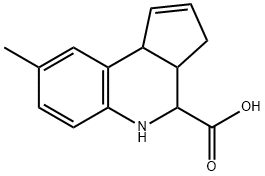 8-METHYL-3A,4,5,9B-TETRAHYDRO-3 H-CYCLOPENTA[ C ]QUINOLINE-4-CARBOXYLIC ACID Struktur