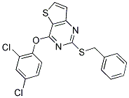 2-(BENZYLSULFANYL)-4-(2,4-DICHLOROPHENOXY)THIENO[3,2-D]PYRIMIDINE Struktur