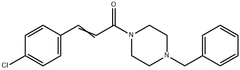 1-(4-BENZYLPIPERAZINO)-3-(4-CHLOROPHENYL)-2-PROPEN-1-ONE Struktur