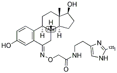 OESTRADIOL-6-(O-CARBOXYMETHYL) OXIMINO-(2-[125I]IODOHISTAMINE) Struktur