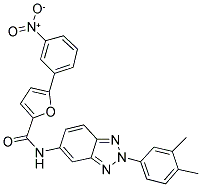 N-(2-(3,4-DIMETHYLPHENYL)-2H-BENZO[D][1,2,3]TRIAZOL-5-YL)-5-(3-NITROPHENYL)FURAN-2-CARBOXAMIDE