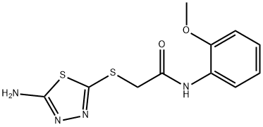 2-[(5-AMINO-1,3,4-THIADIAZOL-2-YL)THIO]-N-(2-METHOXYPHENYL)ACETAMIDE Struktur