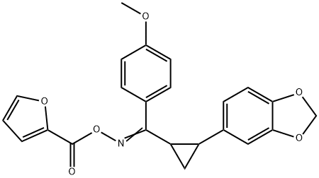 5-(2-[([(2-FURYLCARBONYL)OXY]IMINO)(4-METHOXYPHENYL)METHYL]CYCLOPROPYL)-1,3-BENZODIOXOLE Struktur