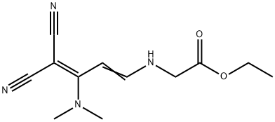 ETHYL 2-([4,4-DICYANO-3-(DIMETHYLAMINO)-1,3-BUTADIENYL]AMINO)ACETATE Struktur