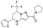 2-(PYRROLIDIN-1-YLCARBONYL)-5-THIEN-2-YL-7-(TRIFLUOROMETHYL)-4,5,6,7-TETRAHYDROPYRAZOLO[1,5-A]PYRIMIDINE Struktur