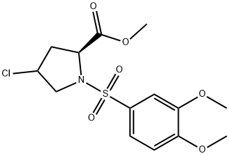 METHYL 4-CHLORO-1-[(3,4-DIMETHOXYPHENYL)SULFONYL]-2-PYRROLIDINECARBOXYLATE Struktur