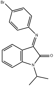 3-[(4-BROMOPHENYL)IMINO]-1-ISOPROPYL-1,3-DIHYDRO-2H-INDOL-2-ONE Struktur