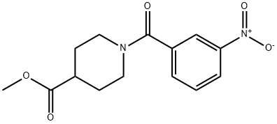 METHYL 1-(3-NITROBENZOYL)-4-PIPERIDINECARBOXYLATE Struktur