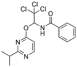 N-(2,2,2-TRICHLORO-1-[(2-ISOPROPYLPYRIMIDIN-4-YL)OXY]ETHYL)BENZAMIDE Struktur